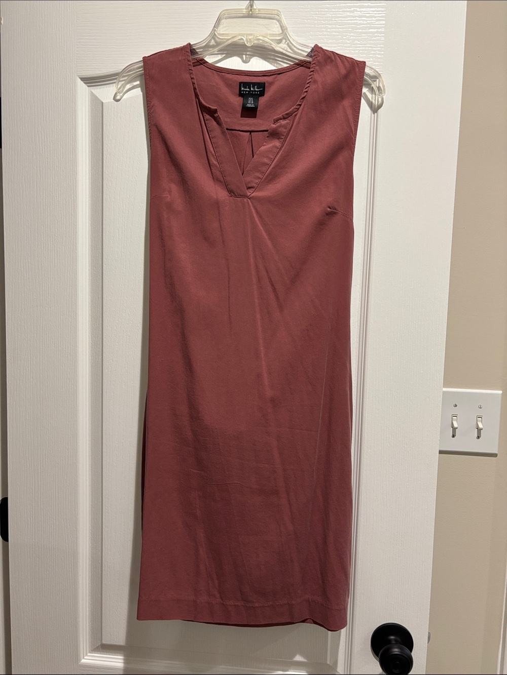 Nicole Miller Sleeveless Mini Dress in Dusty Rose